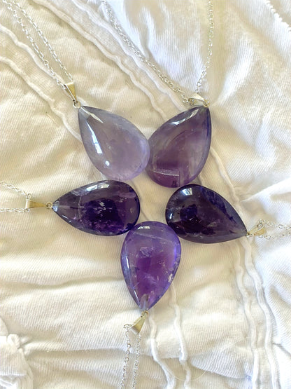 Amethyst Pendant Necklace (Intuition, Spiritual Awakening, Clarity)