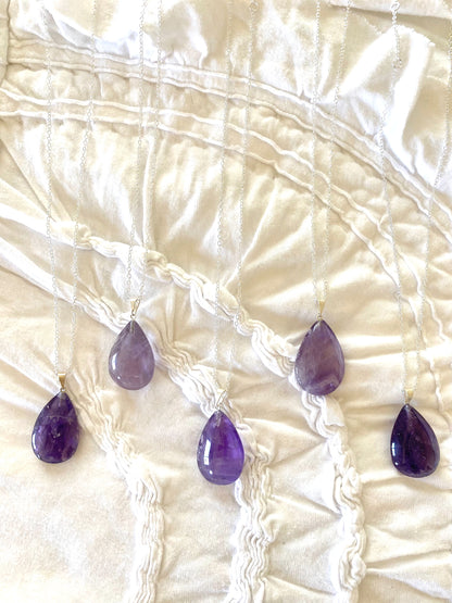 Amethyst Pendant Necklace (Intuition, Spiritual Awakening, Clarity)