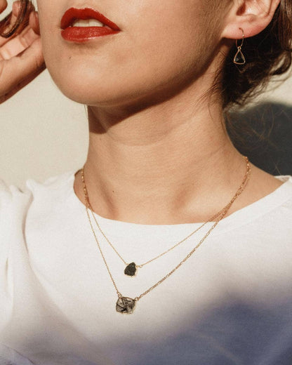 Druzy & Tourmalinated Quartz Necklace Set